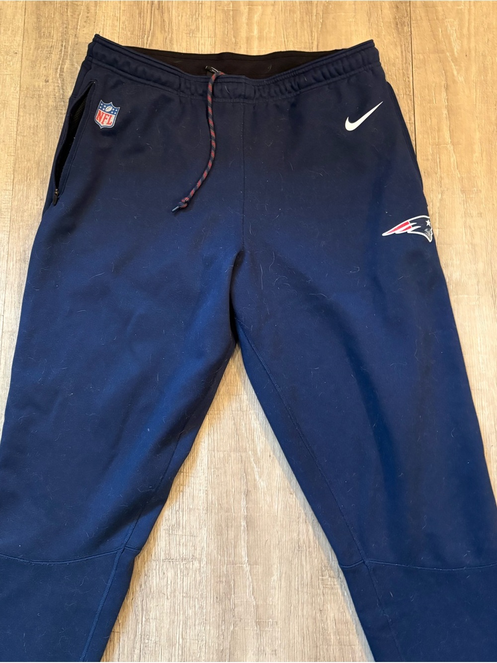 Nike Mens Navy New England Patriots Joggers Sweatpants Large